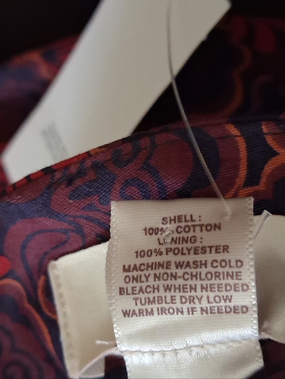 Ann Taylor LOFT - Women's Dark Red/Black Floral Lined Dress Skirt. Size 12. NWT - Picture 3 of 7